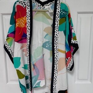 La Blanca Multicolor Floral Kimono Cover Up